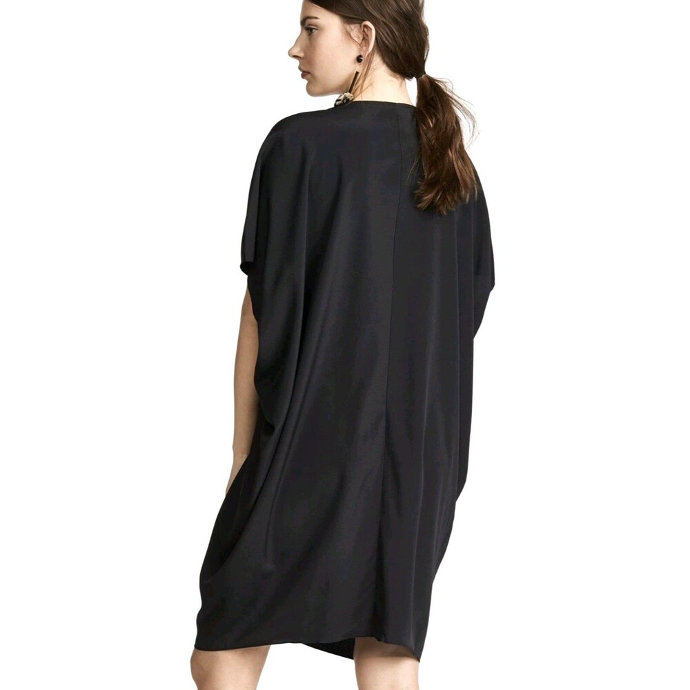 HATCH Black Slouch Dress One Size Maternity Pregnancy V Neck Short Sleeve - Picture 5 of 8